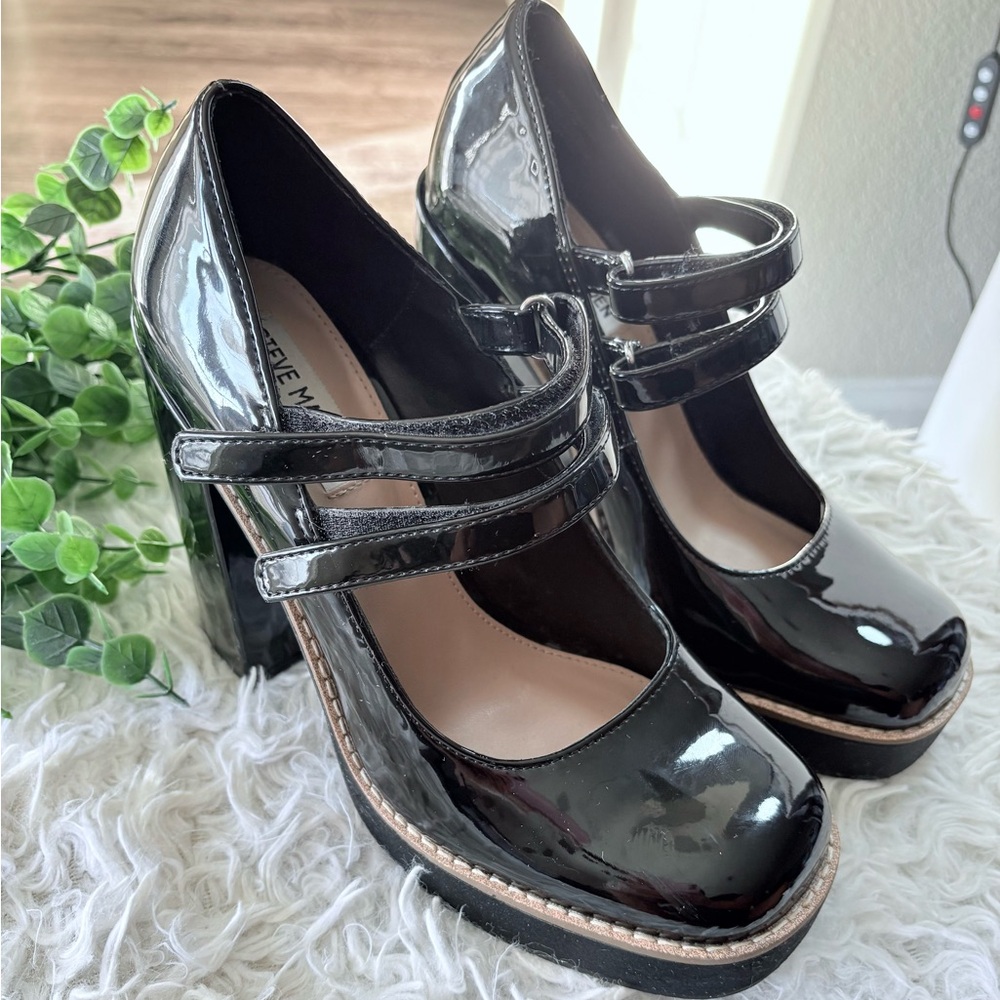 Steve Madden Twice Mary Jane Platform Pumps Size 7.5 - Picture 5 of 9
